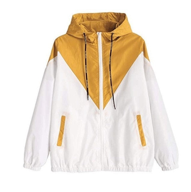 Fashion 2021 Autumn Quick Dry Women's Jackets Coats Windbreaker Sun Protection Patchwork Color Zipper Thin Summer Women Clothing