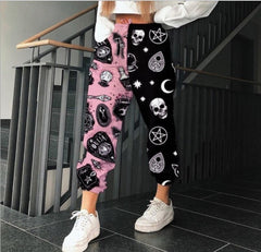 Pants Women Fashion High Waist Wide Leg Sweatpants Autumn Streetwear Casual Elastic Patchwork Joggers Woman Soft Trousers