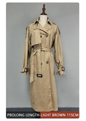 New 2021 Ladies Double Breasted Vintage Fall Winter cotton Trench long overcoats Plus size Ladies Apparel