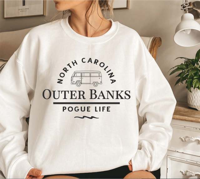 New Trending Outer Banks North Carolina Sweatshirt Funny Pogue Life Shirt Outer Banks Paradise on Earth Hooide OBX Tv Tops