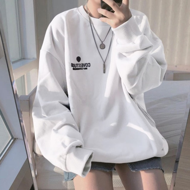 Lizakosht spring autumn Striped hoodies women fashion Long Sleeve Hoodie Sweatshirt Harajuku Jumper cotton Pullovers Casual oversized Coat