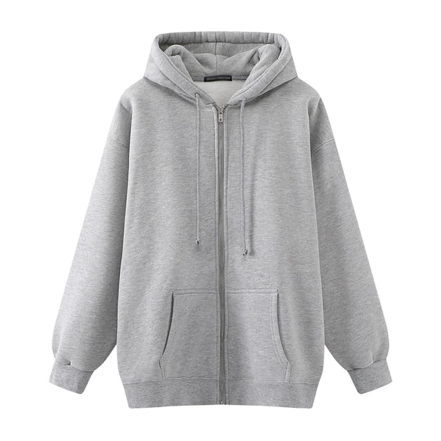 Oversize Girls Thick Hoodies 2021 Spring Fashion Ladies Streetwear Fleece Outfits Y2K Boyfriend Loose Hoody Unisex Women Chic