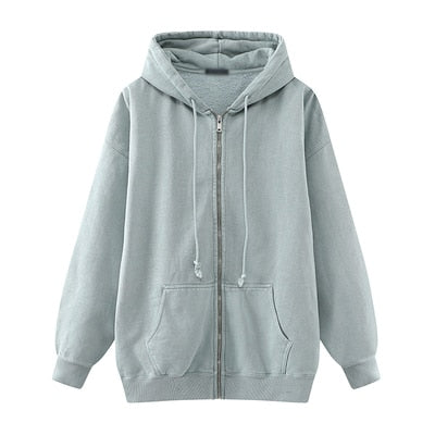 Oversize Girls Thick Hoodies 2021 Spring Fashion Ladies Streetwear Fleece Outfits Y2K Boyfriend Loose Hoody Unisex Women Chic