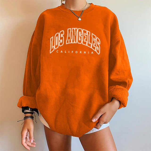 Letter Print Sweatshirts Woman Drop-shoulder Long Sleeve Fleece Loose Women Sweatshirts 2021 Autumn Casual Fashion Ladies Top