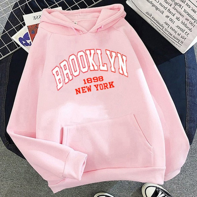 Letter Print Sweatshirts Woman Drop-shoulder Long Sleeve Fleece Loose Women Sweatshirts 2021 Autumn Casual Fashion Ladies Top